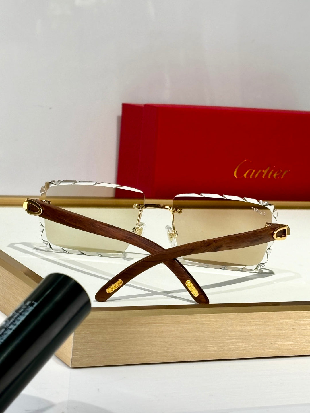 C DE PHOTOCHROMIC LENSES RECTANGULAR FRAME SUNGLASSES 556093 IN METAL