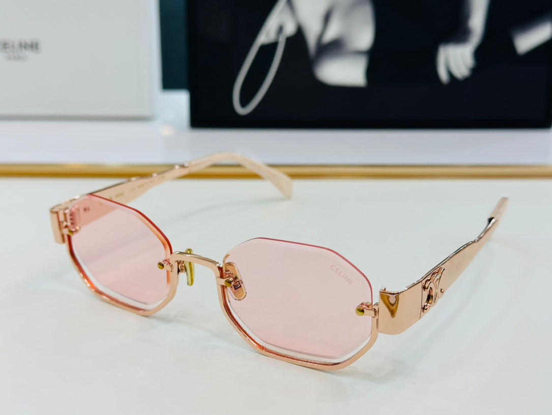 TRIOMPHE SEMI-RIMLESS SUNGLASS CL42118 IN METAL