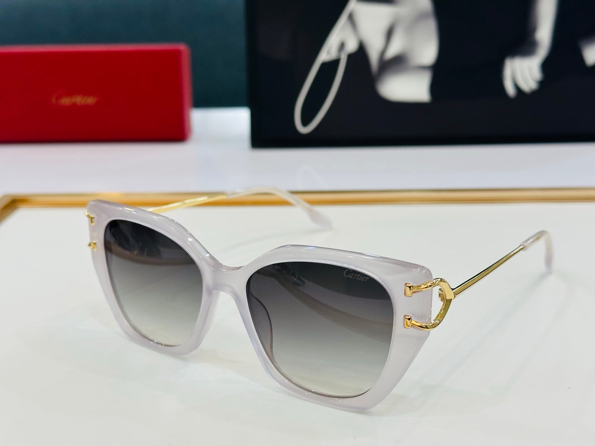 C De Butterfly Frame Sunglasses 530154 In Metal And Acetate