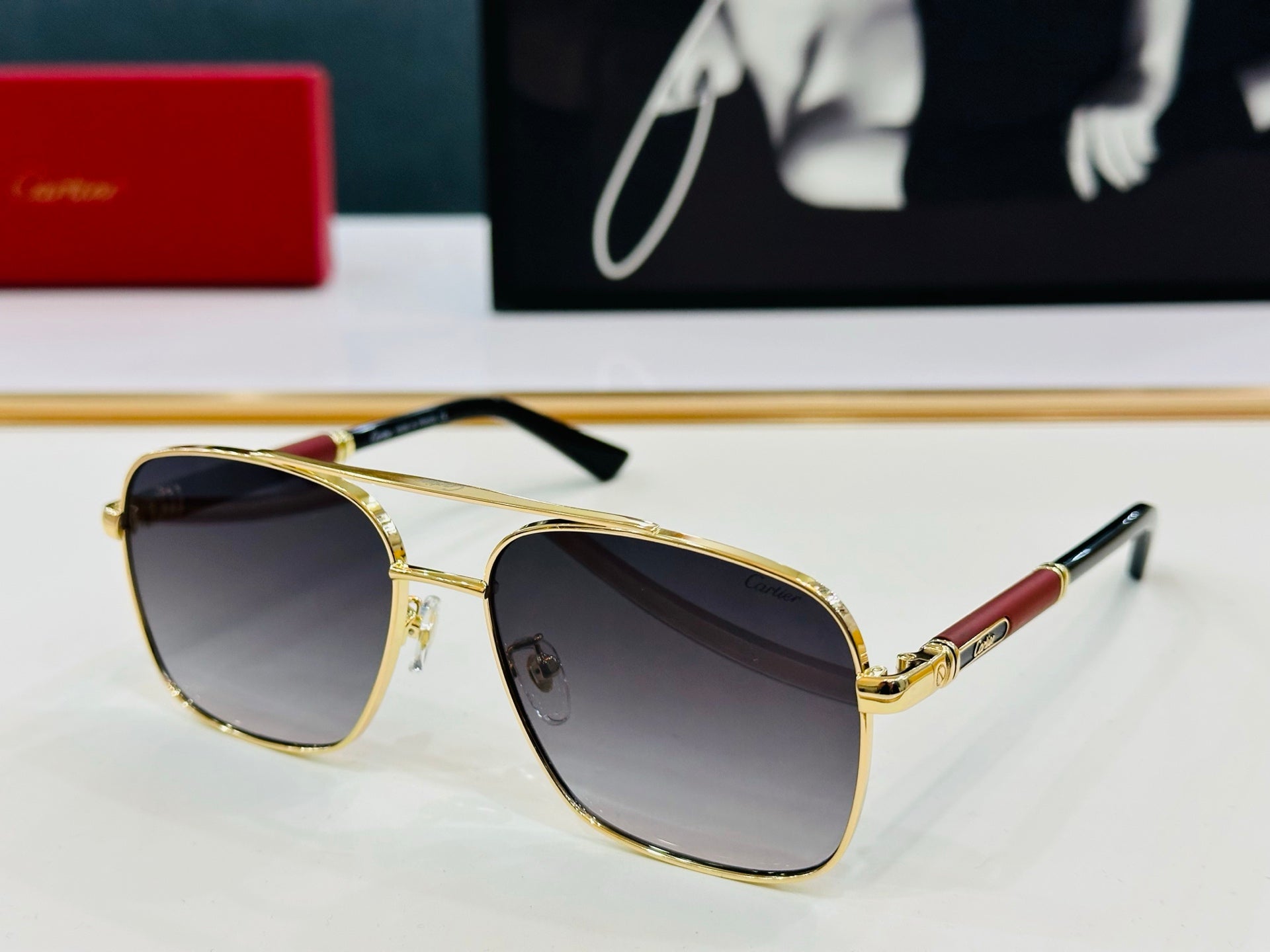 PREMIÈRE NAVIGATOR FRAME SUNGLASSES CT0356 IN METAL