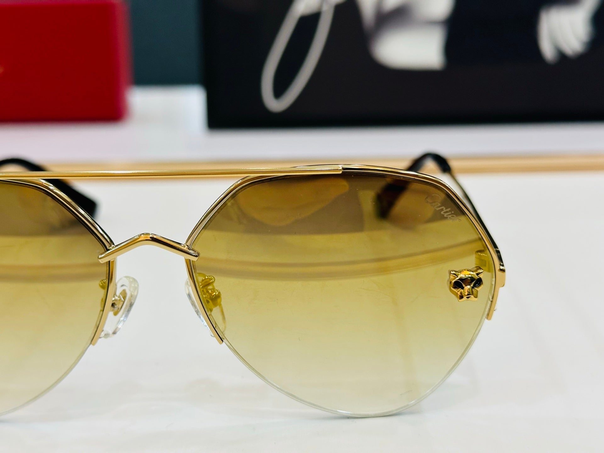 Signature C De Aviator Frame Sunglasses Ct0355S In Metal