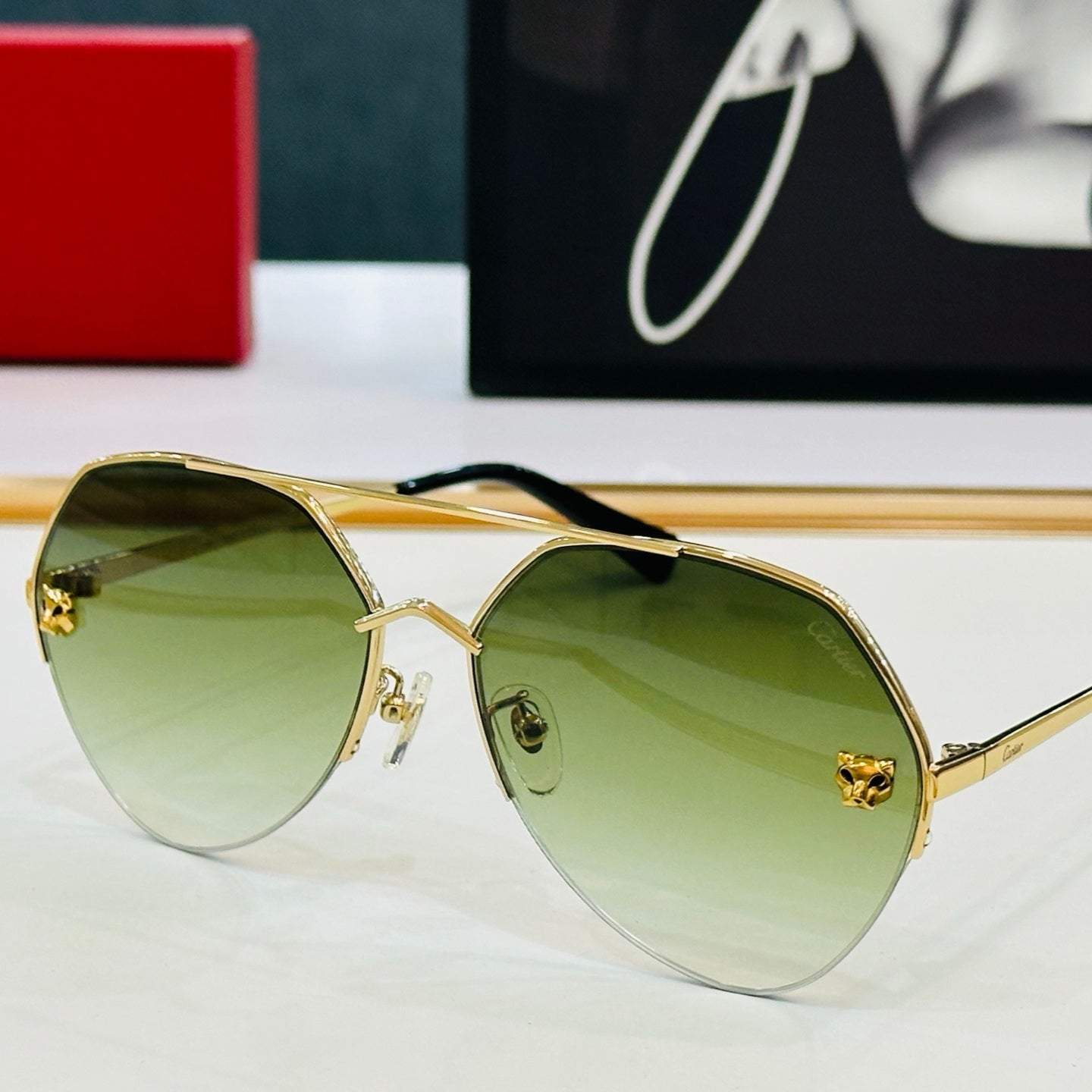 Signature C De Aviator Frame Sunglasses Ct0355S In Metal