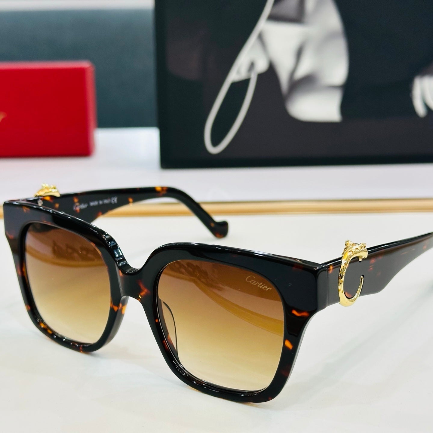 Panthère Square Frame Sunglasses 575857 In Acetate