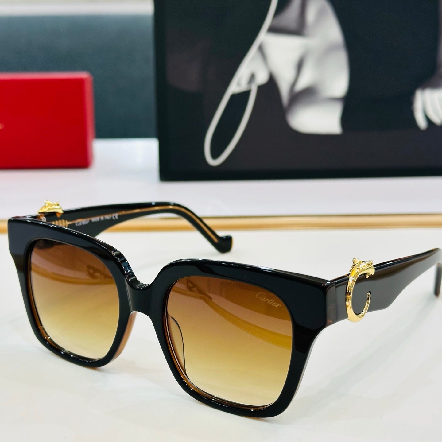 Panthère Square Frame Sunglasses 575857 In Acetate