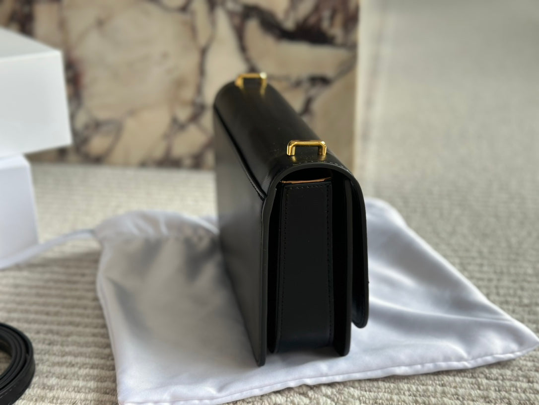 Loew Puzzle Fold Tote Iblack Shiny Calfskin