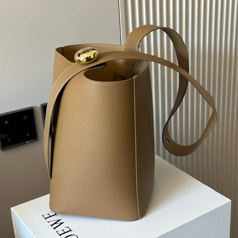 Loew Puzzle Fold Tote Iblack Shiny Calfskin