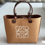 Loew Puzzle Fold Tote Iblack Shiny Calfskin