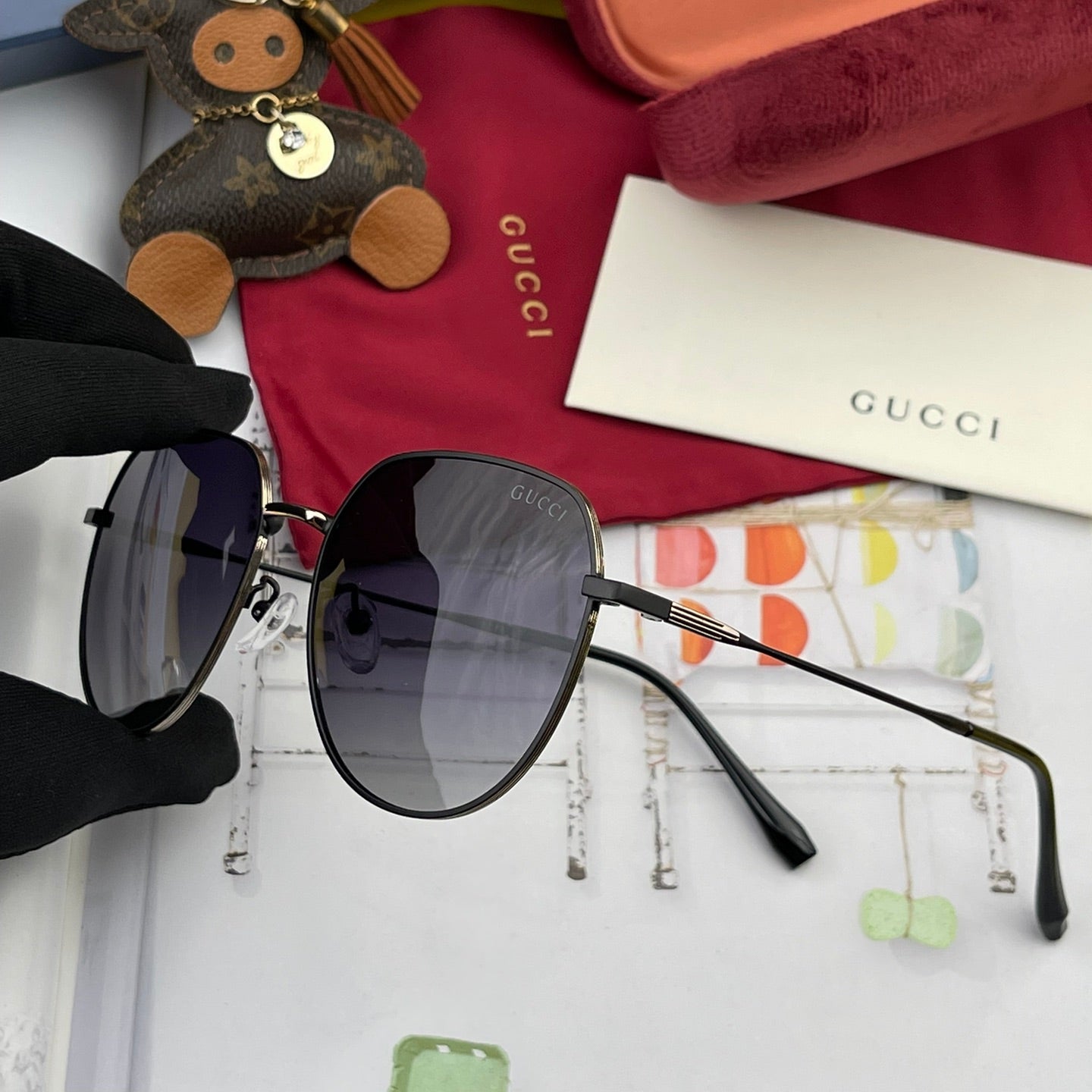 ROUND FRAME SUNGLASSES G1241 IN METAL