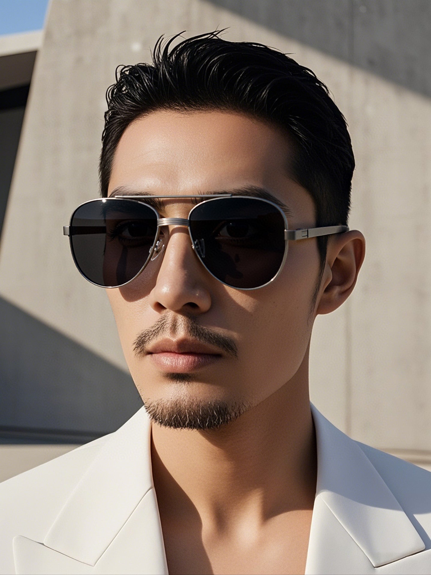 SIGNATURE C DE AVIATOR FRAME SUNGLASSES CK0614 IN METAL