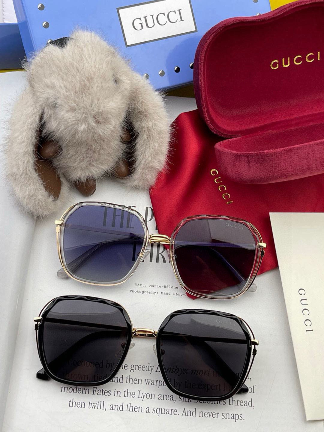 SQUARE FRAME SUNGLASSES G6581 IN ACETATE AND METAL