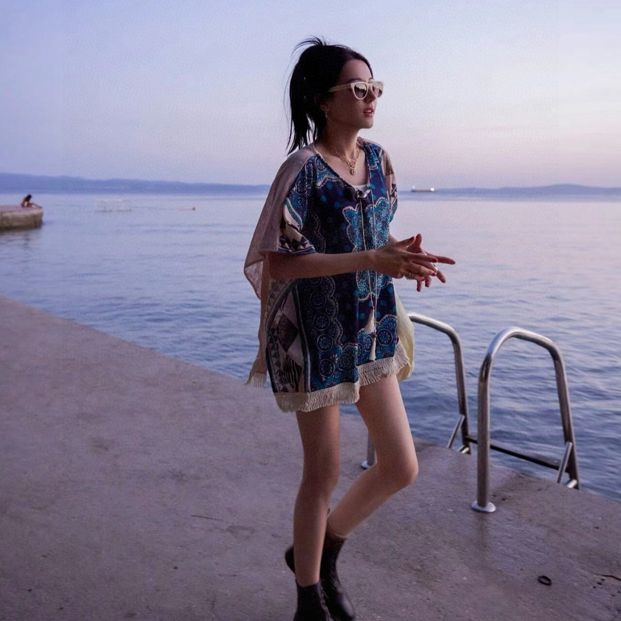 ROUND FRAME SUNGLASSES G3905 IN ACETATE