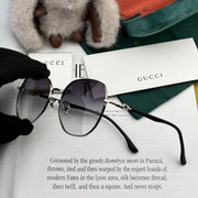 OVERSIZED ROUND FRAME SUNGLASSES G4639 IN METAL