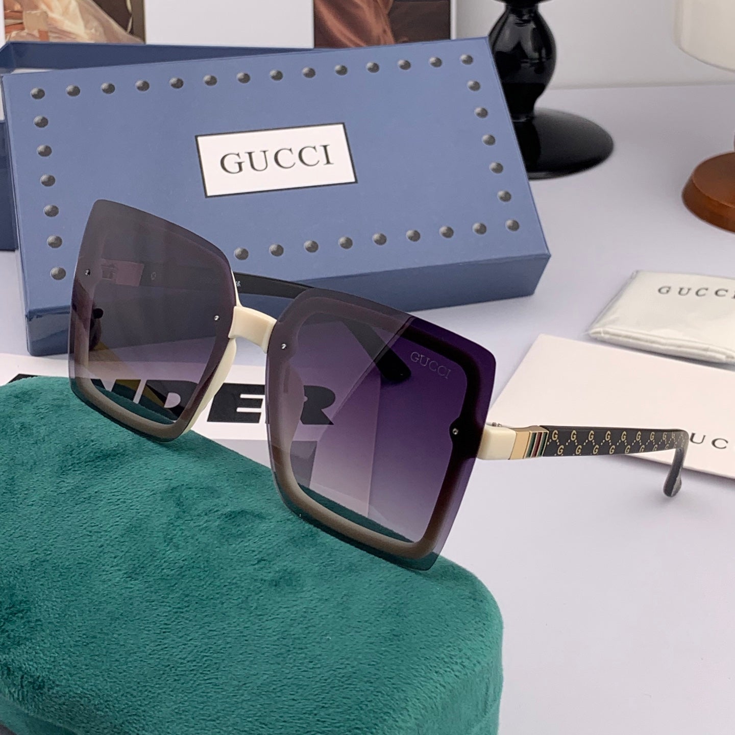 SQUARE FRAME SUNGLASSES G9222 IN ACETATE