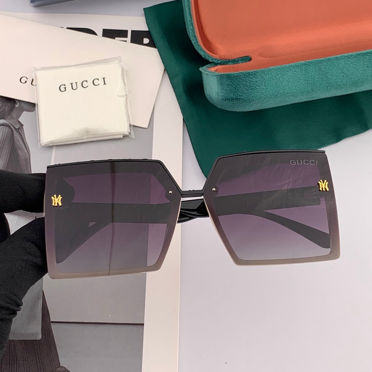 GEOMETRIC FRAME SUNGLASSES G50195 IN ACETATE