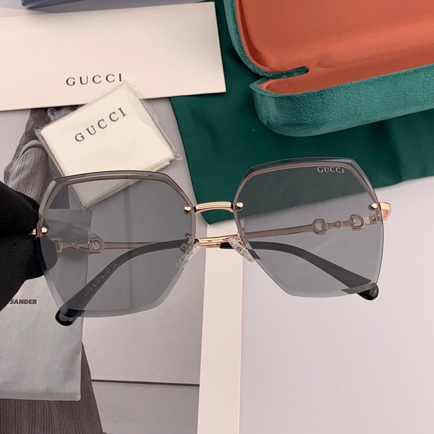 SQUARE FRAME SUNGLASSES G120 IN METAL