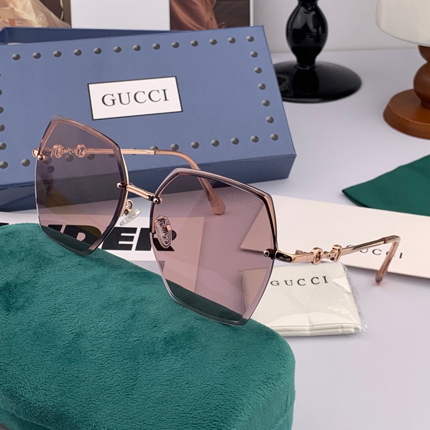 SQUARE FRAME SUNGLASSES G120 IN METAL