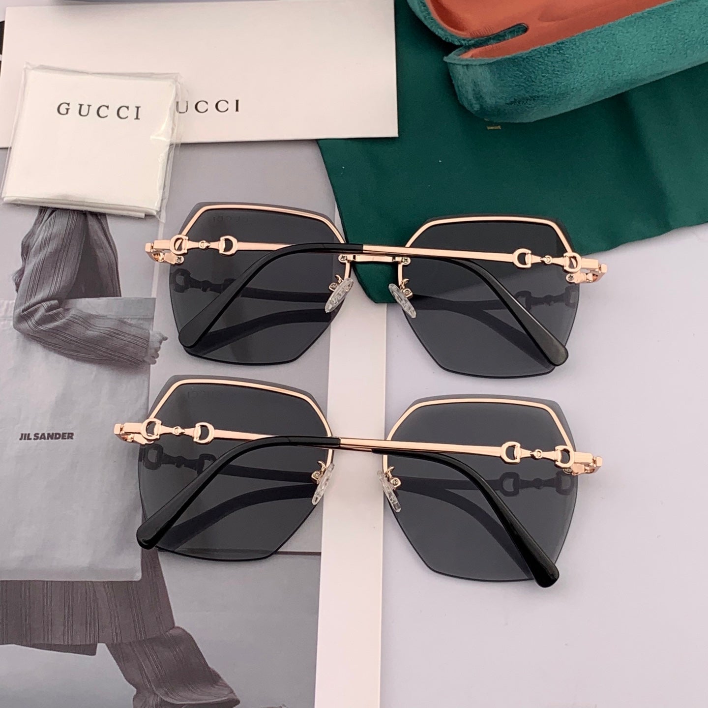 SQUARE FRAME SUNGLASSES G120 IN METAL