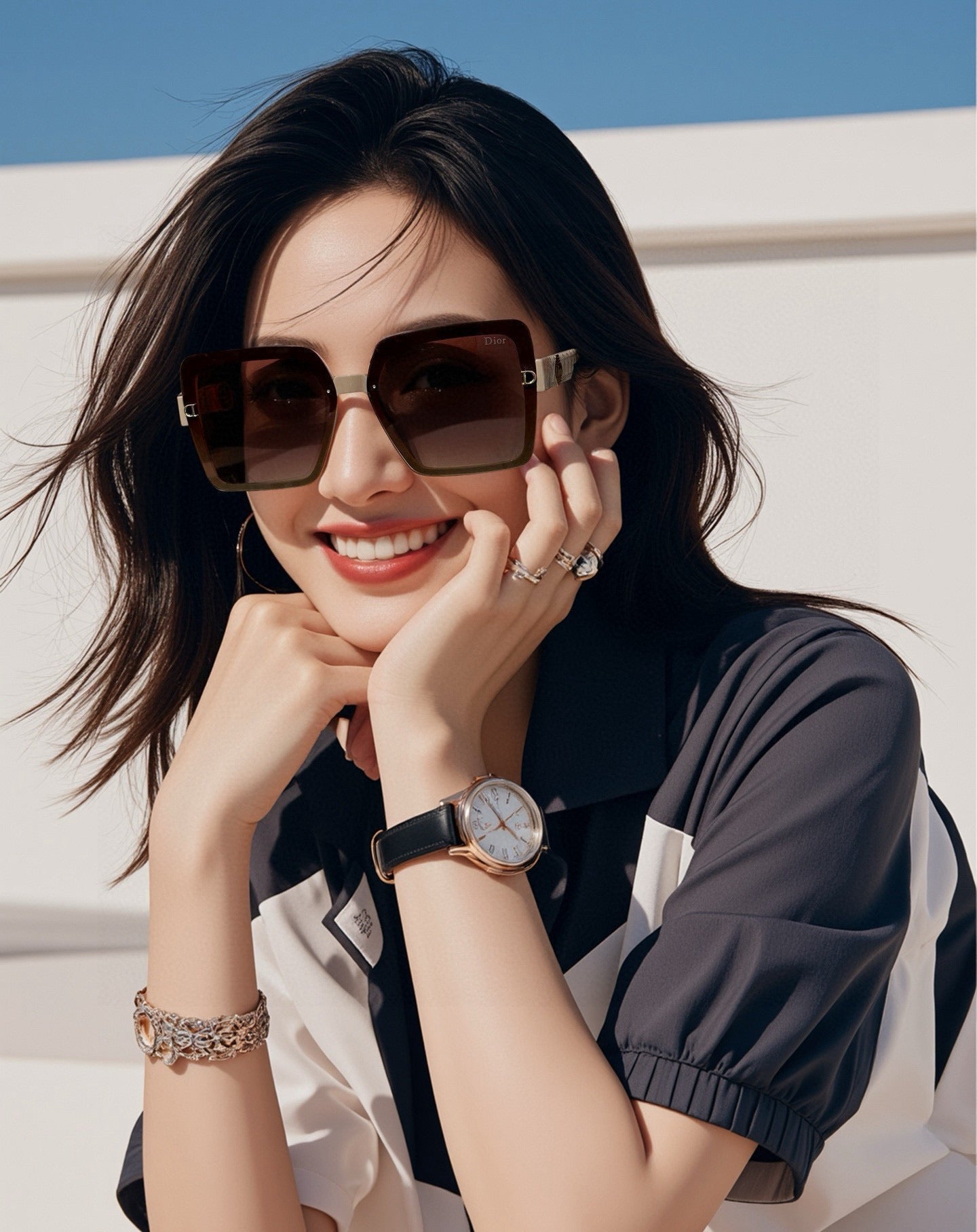 Montaigne Sunglass Cd6251 In Acetate