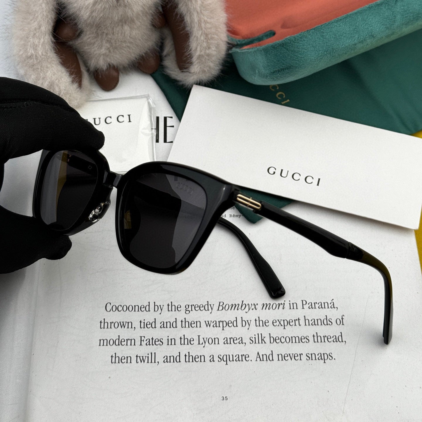 FOLDABLE SQUARE FRAME SUNGLASSES G4319 IN ACETATE