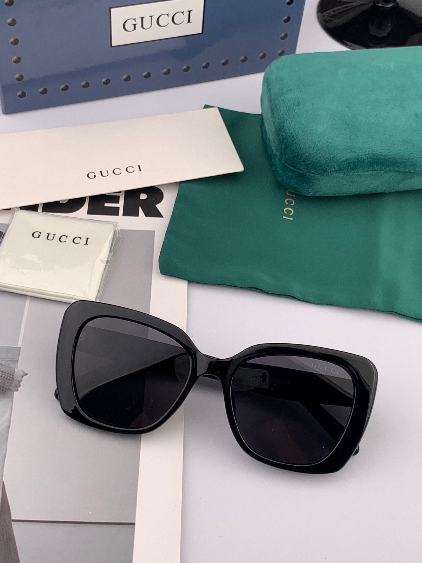 SQUARE FRAME SUNGLASSES G1386 IN ACETATE