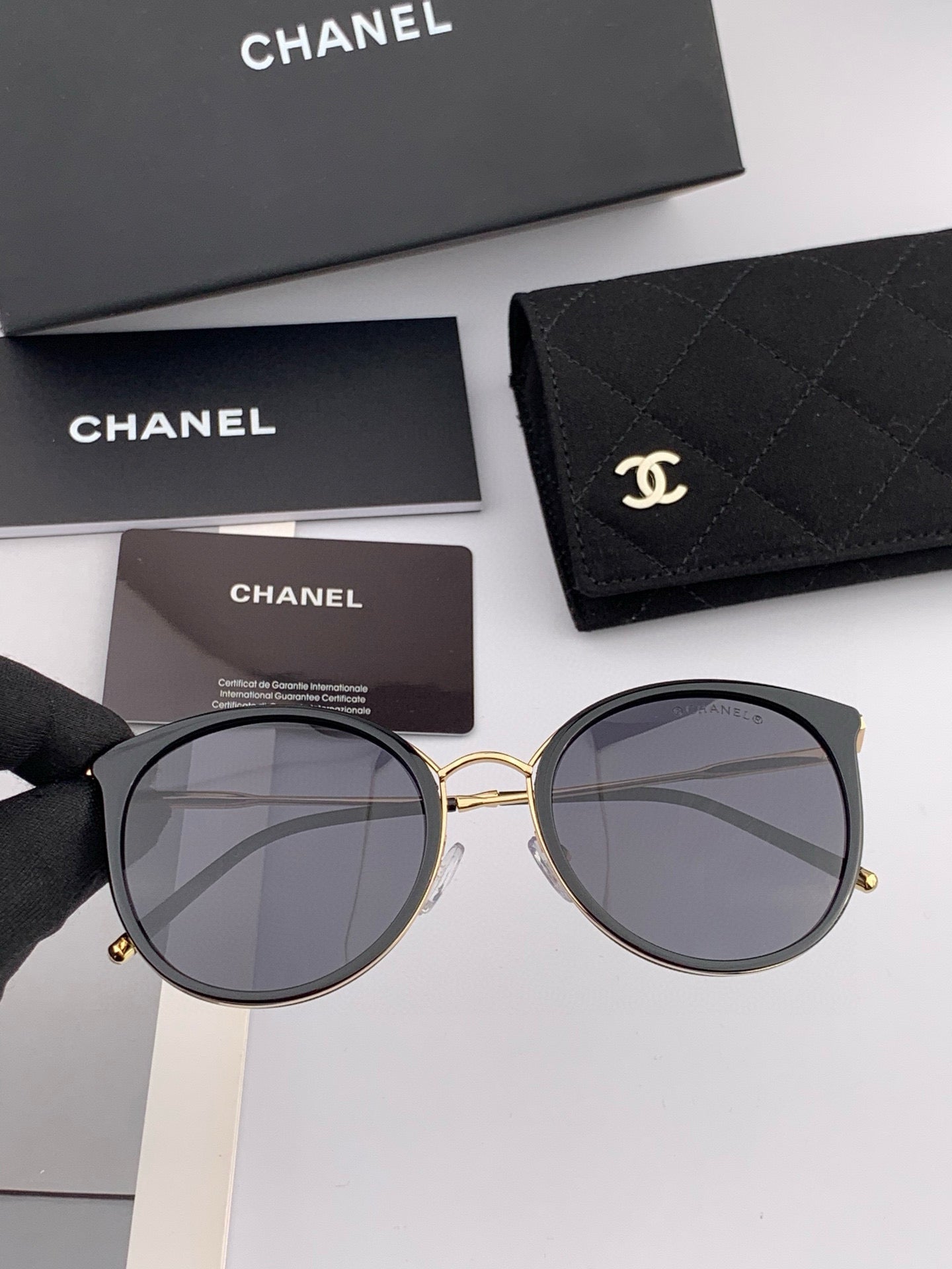 Cat Eye Sunglasses Ch7827 In Acetate Frame Metal