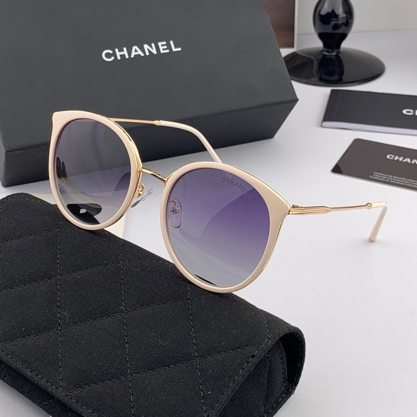 Cat Eye Sunglasses Ch7827 In Acetate Frame Metal