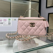 CC Large Tote 39 Light Beige Canvas Pearl Logo