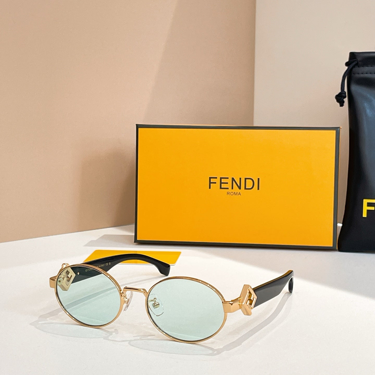 First Crystal Chunky Oval Frame Sunglasses 40277 In Metal