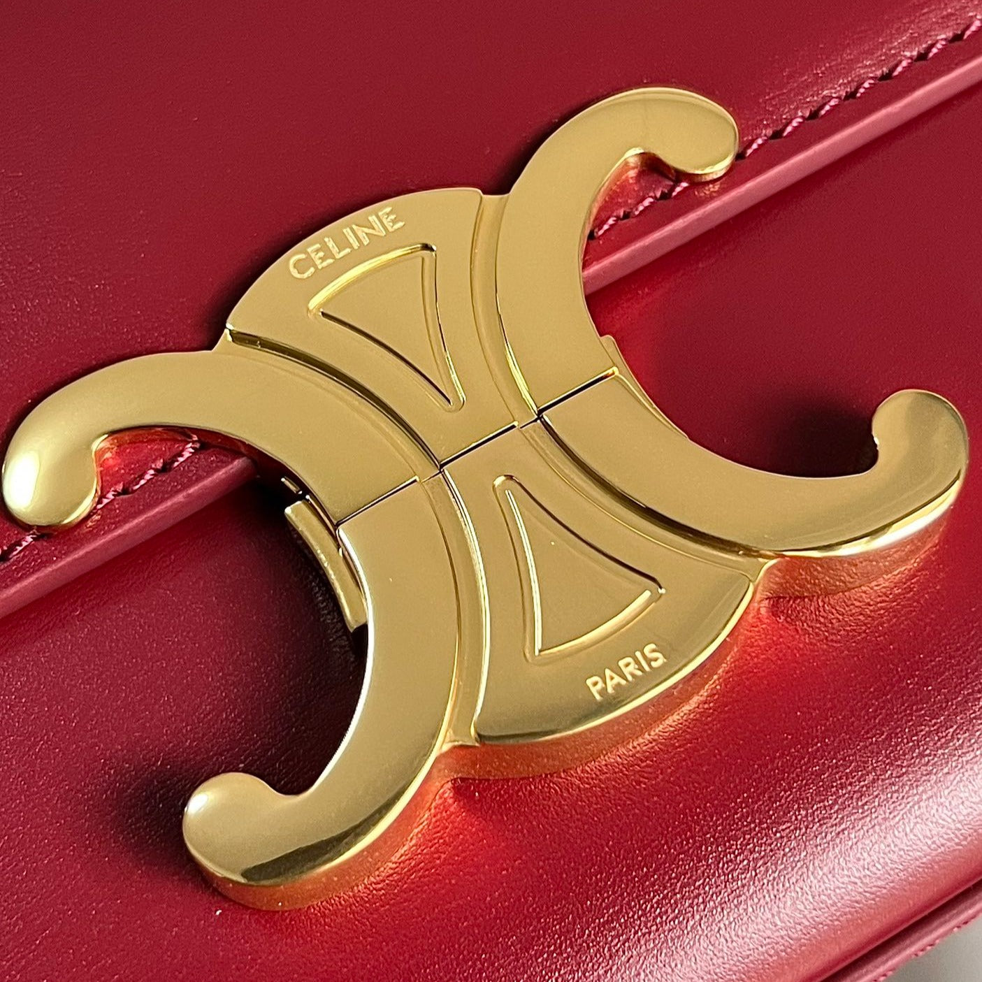 TRIOMPHE 20  BURGUNDY RED CALFSKIN