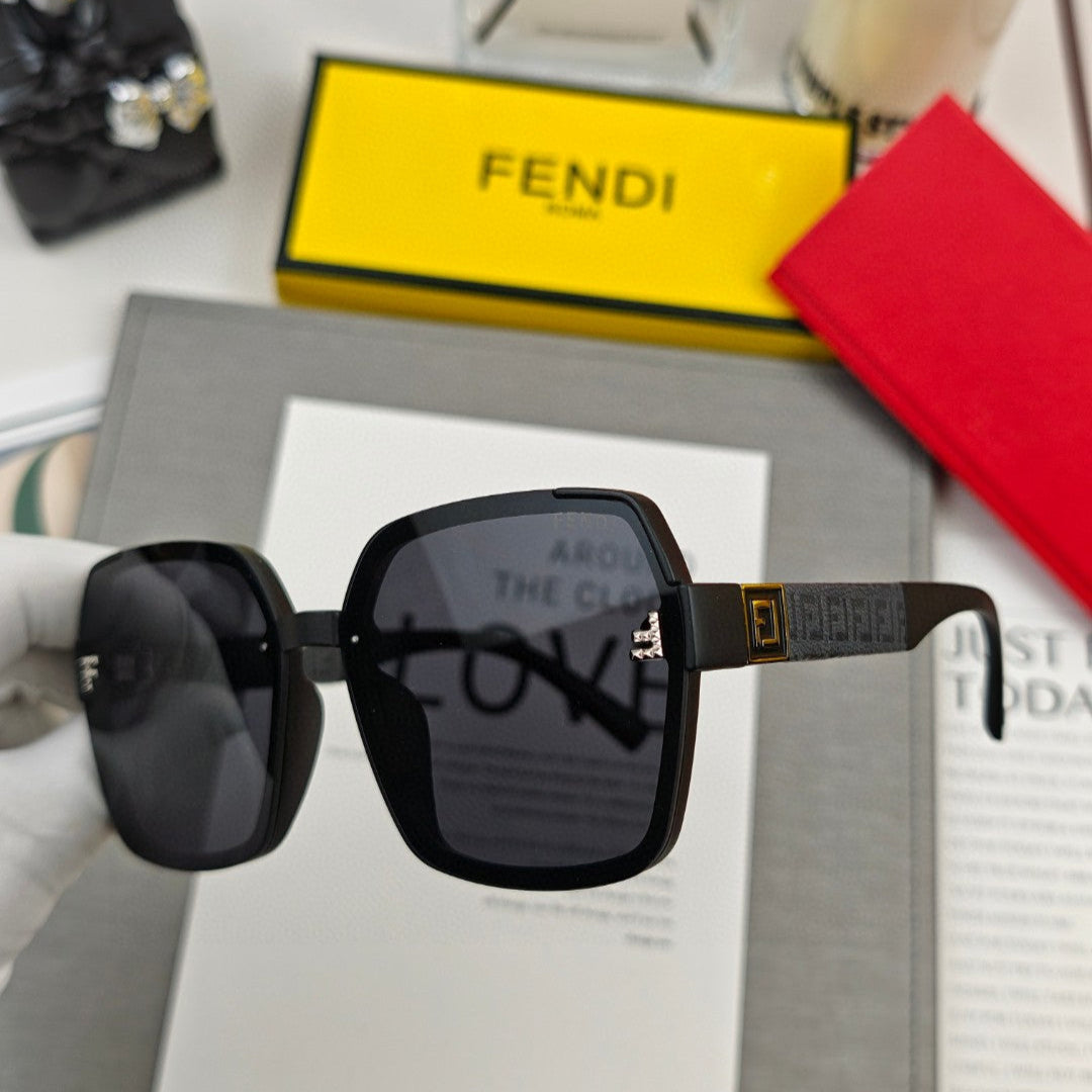 Oversized Ff Diamonds Square Frame Sunglasses 53041 In Acetate