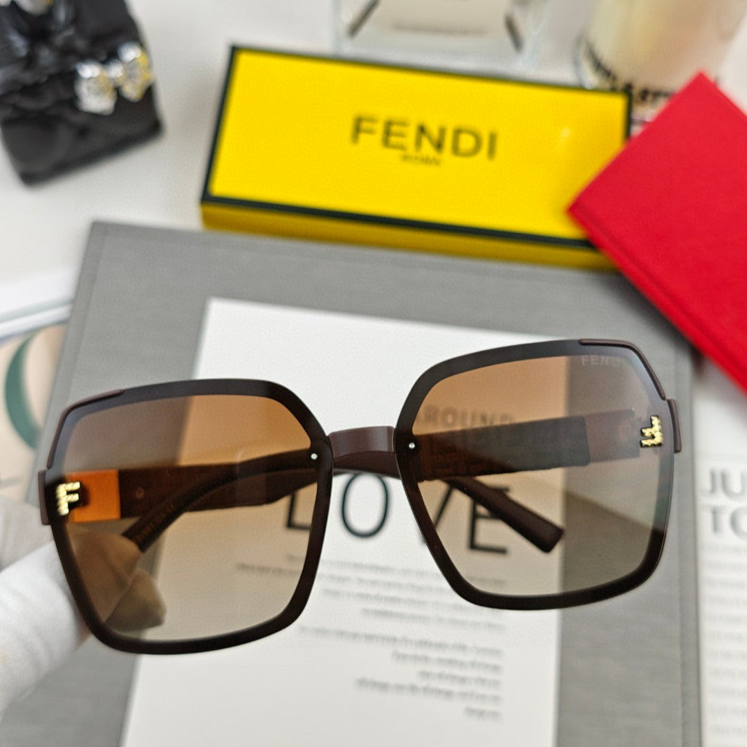 Oversized Ff Diamonds Square Frame Sunglasses 53041 In Acetate