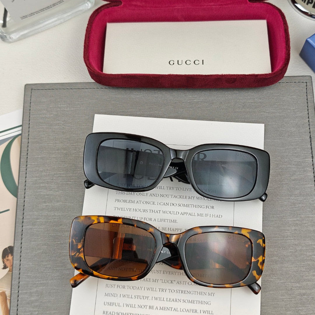 RECTANGULAR FRAME SUNGLASSES 58006 IN ACETATE