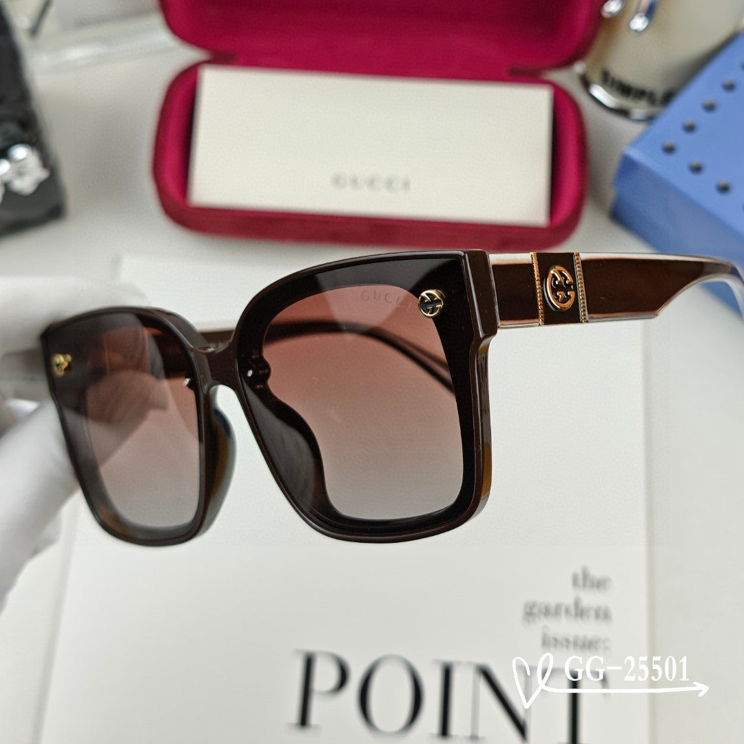 EMBOSSED LOGO SQUARE FRAME SUNGLASSES 25501 IN ACETATE