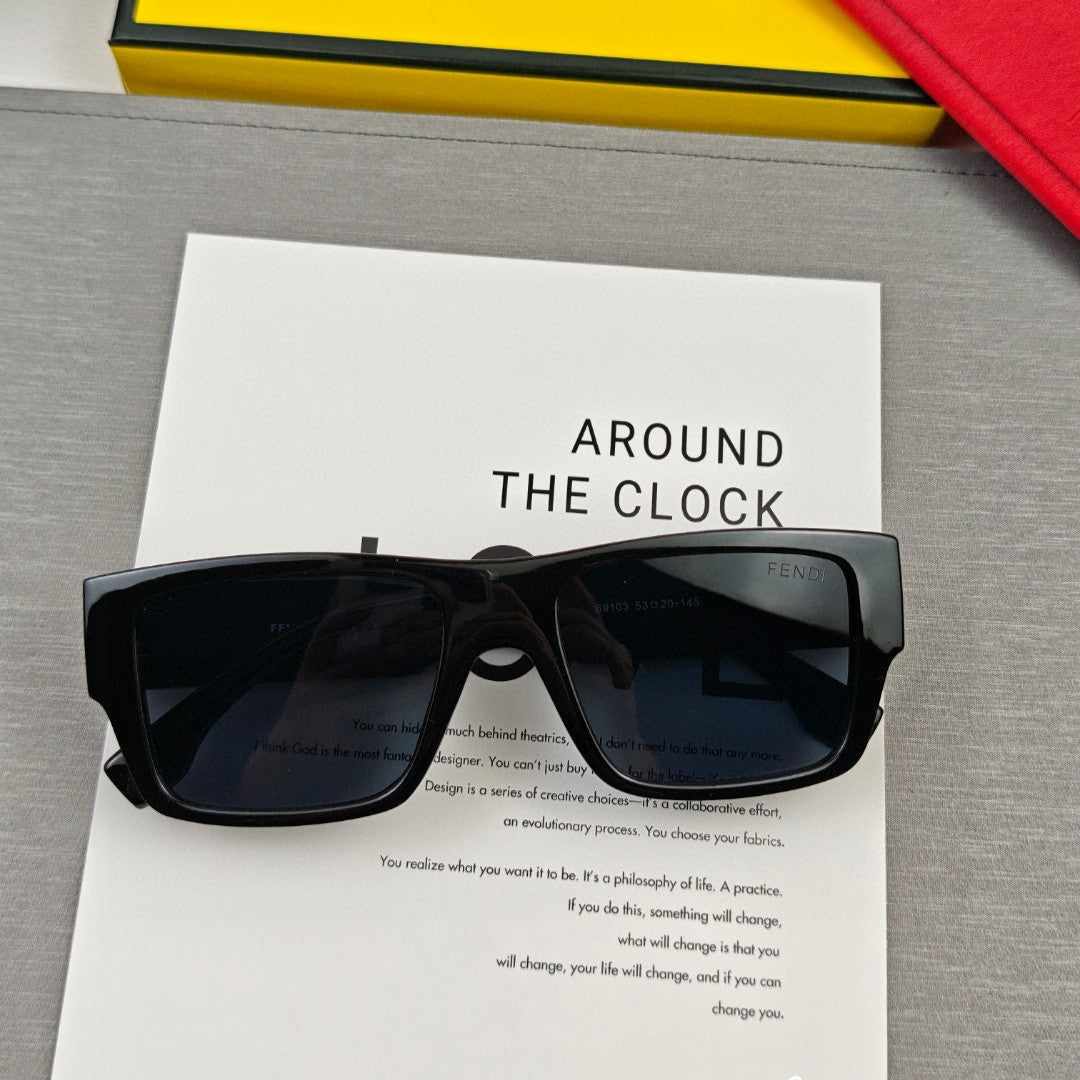 Diagonal Rectangular Frame Sunglasses 69103 In Acetate