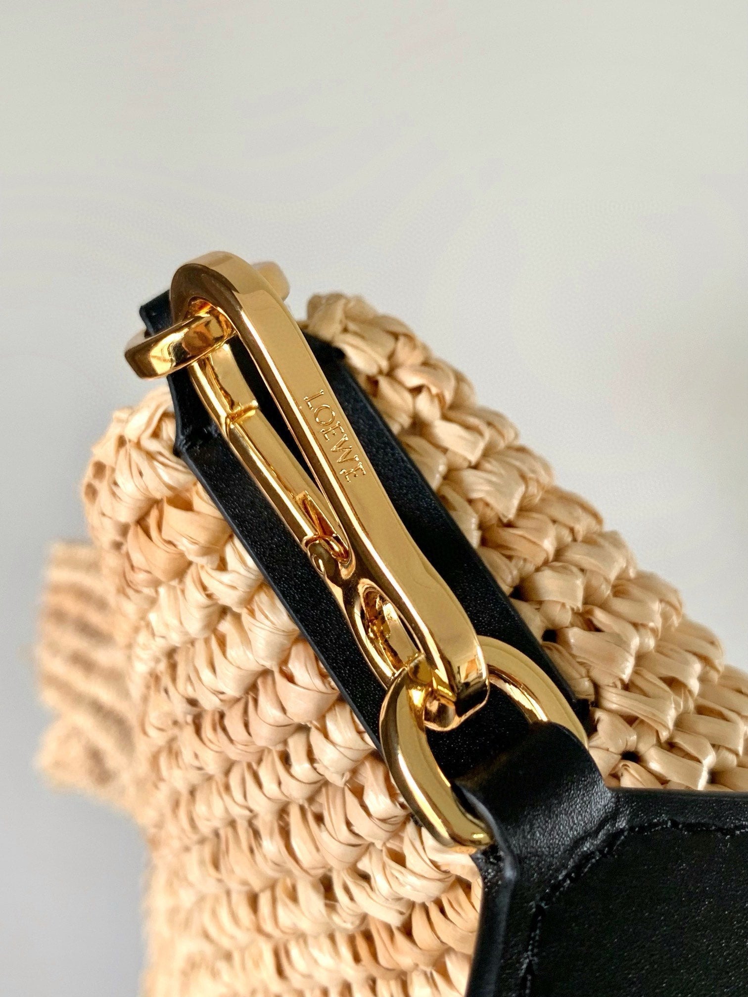 Loew Puzzle Fold Tote Iblack Shiny Calfskin