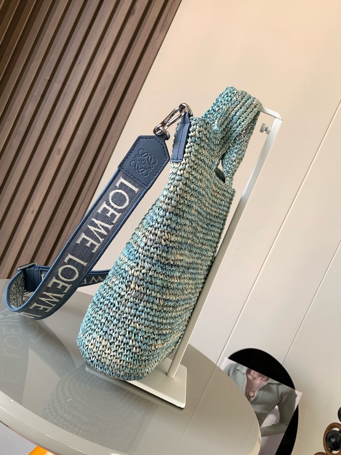 Loew Puzzle Fold Tote Iblack Shiny Calfskin