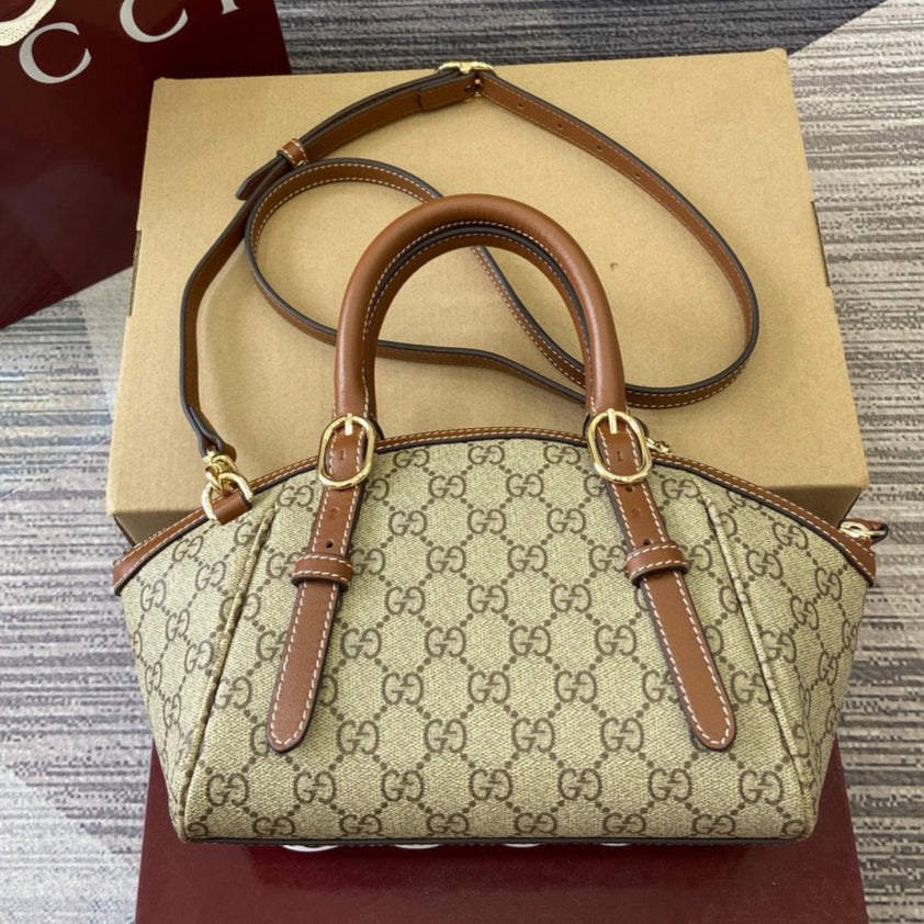 GG Padlock 31 Bag Beige Brown Canvas Leather 339644