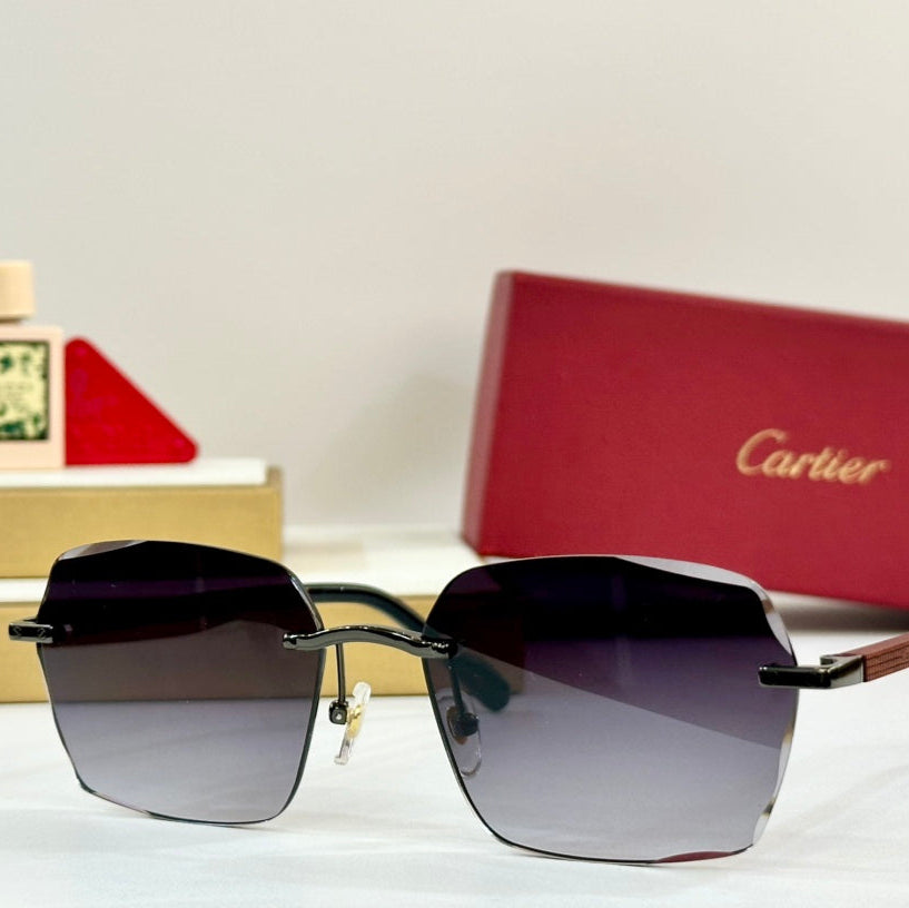 Santos Square Frame Sunglasses 530303 In Metal