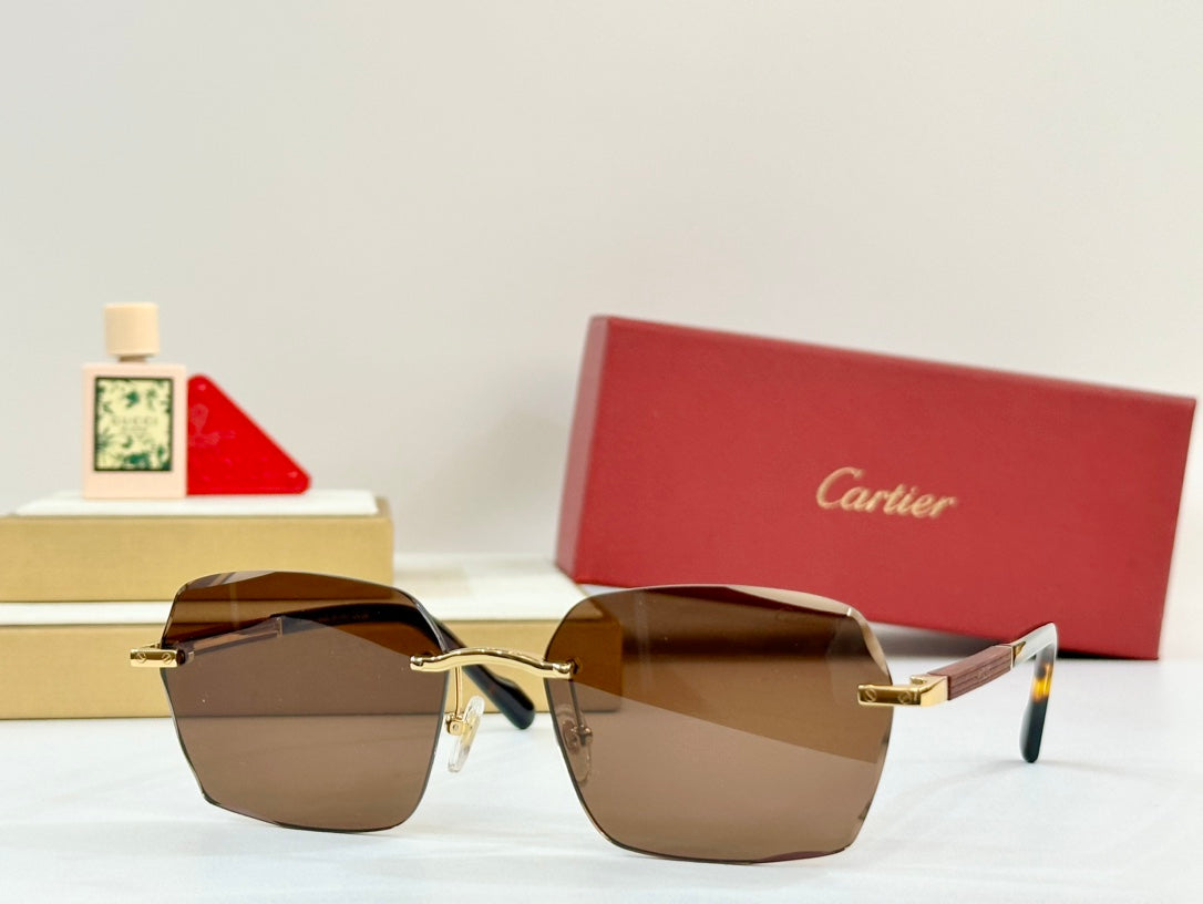 Santos Square Frame Sunglasses 530303 In Metal