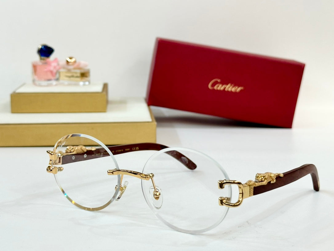 PANTHÈRE ROUND FRAME SUNGLASSES CT0561S IN METAL