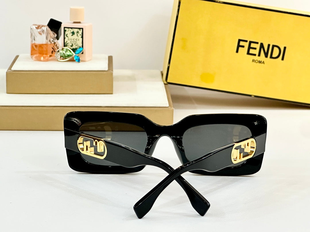 Diagonal Rectangular Frame Sunglasses Fe40182 In Acetate