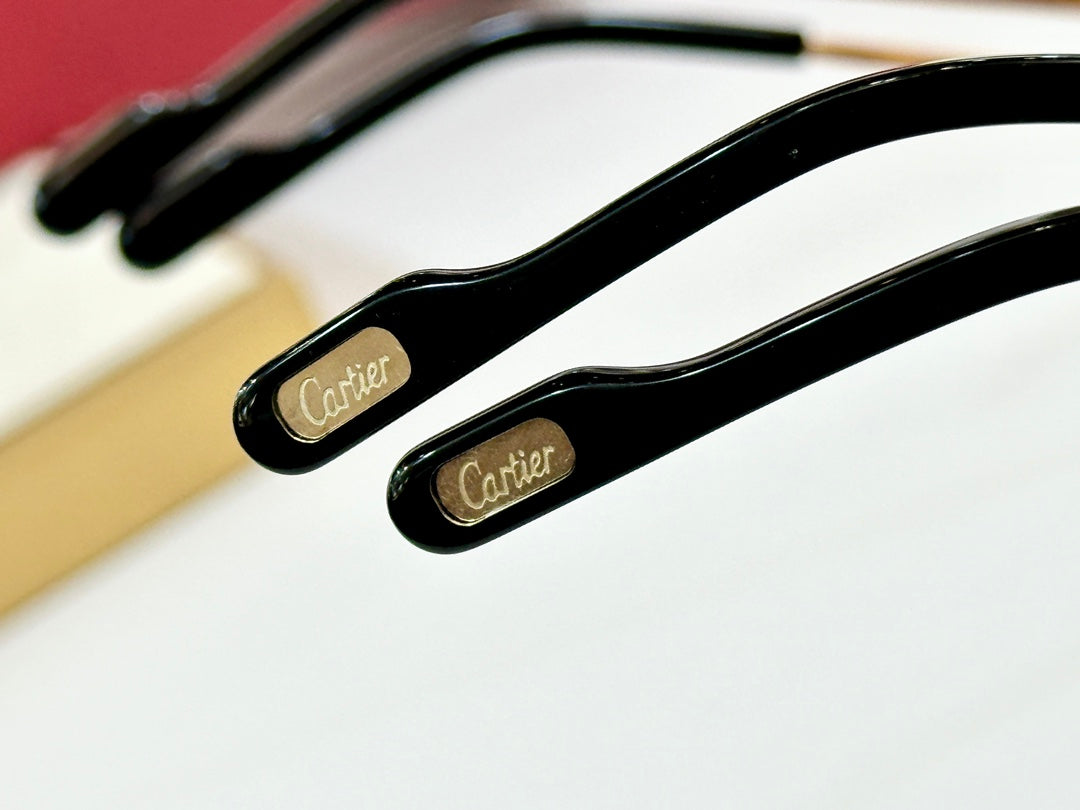 Crystal Studded Rimless Square Frame Sunglasses Ct0603S In Metal Photochromic Lenses