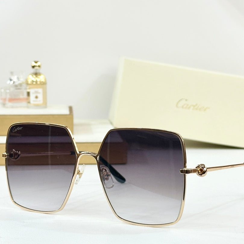 C De Oversized Square Frame Sunglasses Ct0361 In Metal