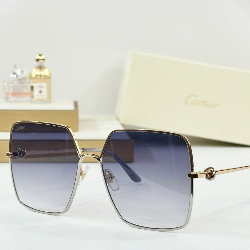C De Oversized Square Frame Sunglasses Ct0361 In Metal