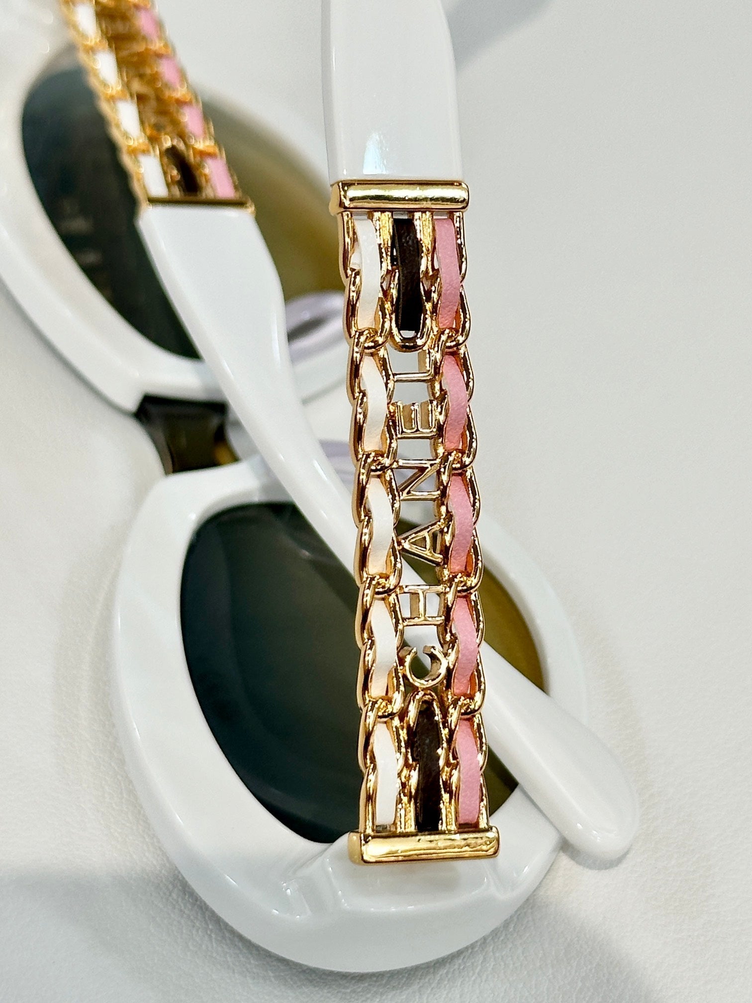 Cat Eye Sunglasses Ch5537Q In Acetate Chain Metal