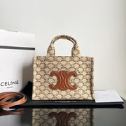 SMALL CABAS THAIS 25.5 BEIGE CANVAS TRIOMPHE CALFSKIN