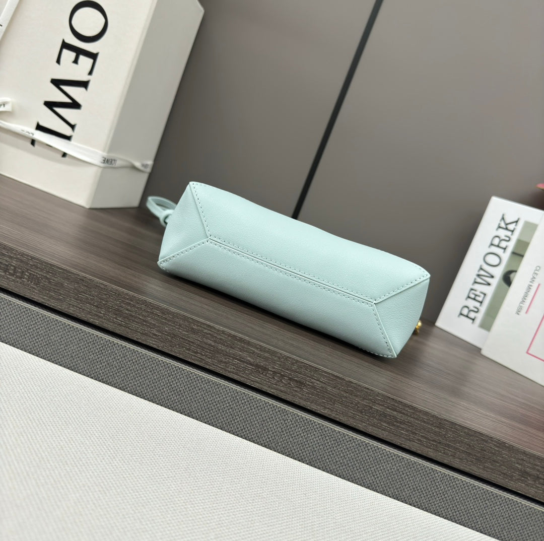 Loew Puzzle Fold Tote Iblack Shiny Calfskin