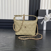 CC Large Tote 39 Light Beige Canvas Pearl Logo