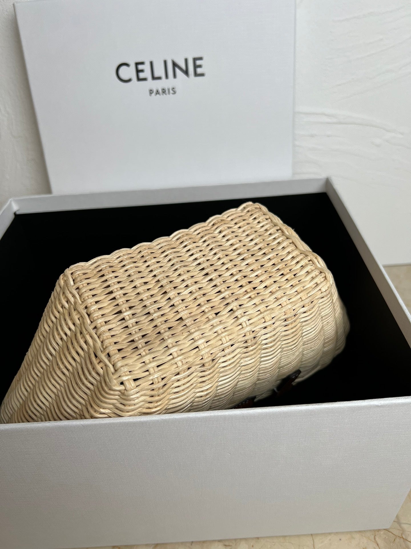 Celine Teen Couffin 32cm Wicker Brown Calfskin