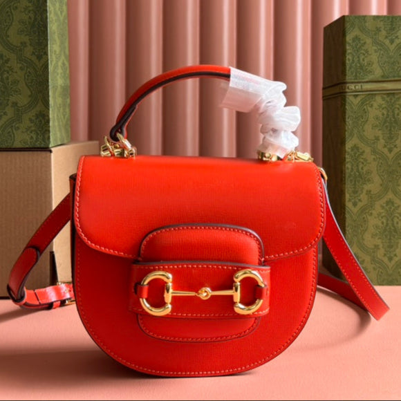 Gucci Horsebit Bag Red Leather 239808